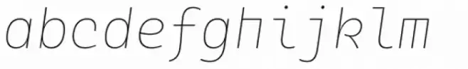 Alloca Mono Extra Light Italic