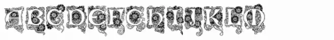 Art Deco Flowery Initials