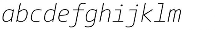CamingoMono ExtraLight Italic
