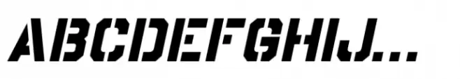 Chamfer Stencil Sans JNL Oblique