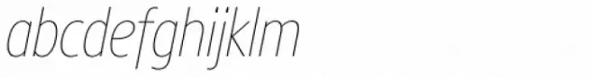 Core Sans NR 17 Cond Thin Italic