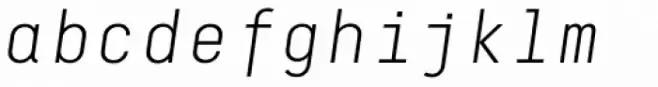 Decima Mono Cyr Light  Italic