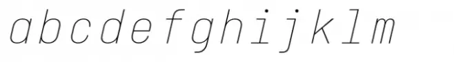 Italian Plate No2 Mono Std Ultralight Italic