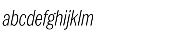 Latino Gothic Compressed Regular Italic