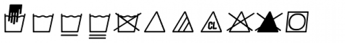 Monostep Washing Symbols Rounded Thin Italic
