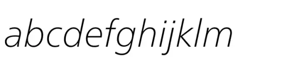 Neue Frutiger Paneuropean Thin Italic