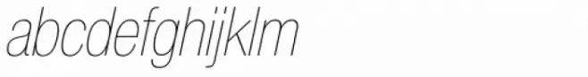 Neue Helvetica Pro 27 Ultra Light Condensed Oblique