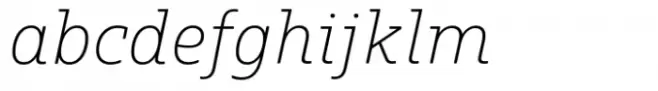 Rum Soft Serif Thin Italic