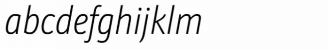 Schnebel Sans ME Compressed Thin Italic